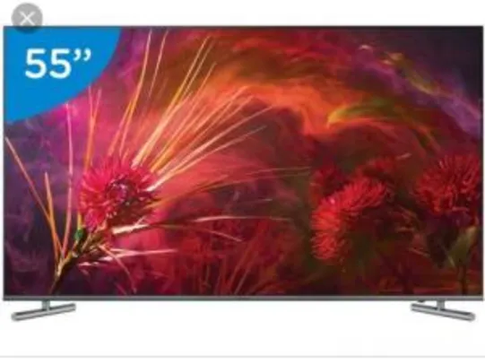 Smart TV 4K Samsung QLED 2018 UHD 55" com Modo Ambiente, Tela de Pontos Quânticos, HDR1000 e Wi-Fi - QN55Q6FNAGXZD - SGQN55Q6FNPTAB - R$3999