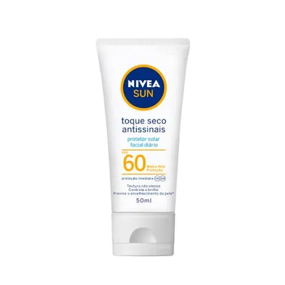 NIVEA SUN Protetor Solar Facial Toque Seco Antissinais FPS60 50ml