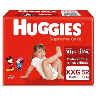 Fralda Huggies Supreme Care Hiper XXG 52 Unidades