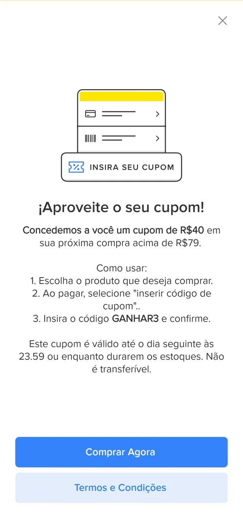 Imagem na descrição da promoção