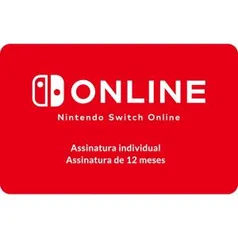 Gift Card Digital Nintendo Switch On 12 meses | R$ 67