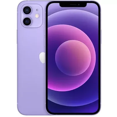 [App AME R$4397] iPhone 12 Apple 128GB iOS 5G Wi-Fi Tela 6.1'' Câmera 12MP - Roxo