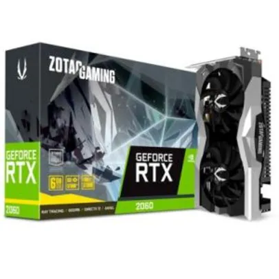 Placa de Vídeo Zotac NVIDIA GeForce RTX 2060 Twin Fan 6GB, GDDR6 - ZT-T20600F-10M - R$1770