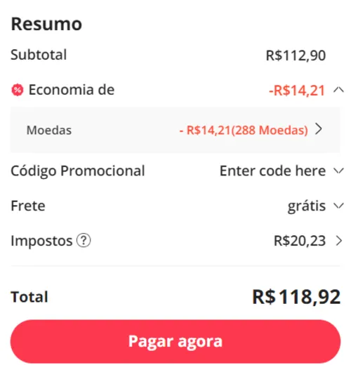 Imagem na descrição da promoção