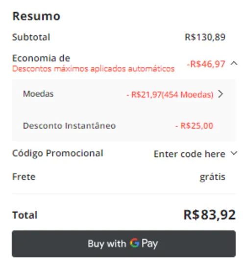 Imagem na descrição da promoção