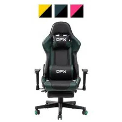 (Ame SC R$ 387,25) Cadeira Gamer Giratória com Apoio Retrátil para Pés e Braço 2D GT17 - DPX