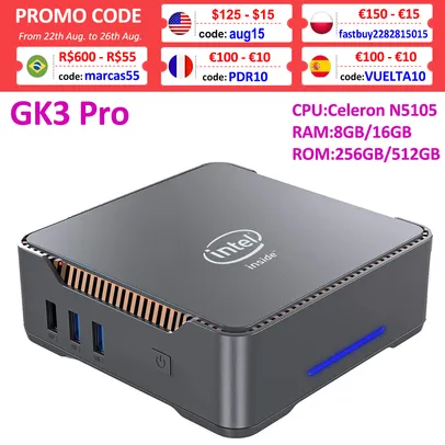 computador intel celeron j4125/n5105 8gb ddr4 ssd 128