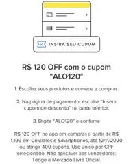 [Selecionados] Cupons de R$120 até R$150 OFF | Mercado Livre