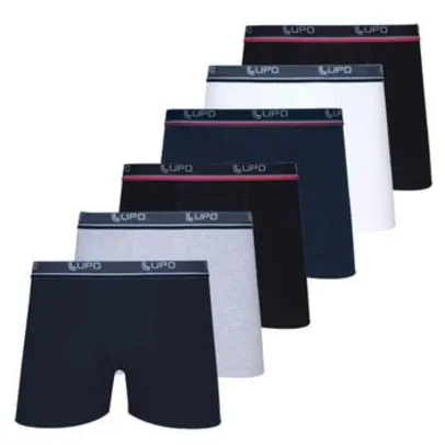 Kit 10 Cueca Lupo Algodão Boxer Cotton Box Masculina Adulto | R$150