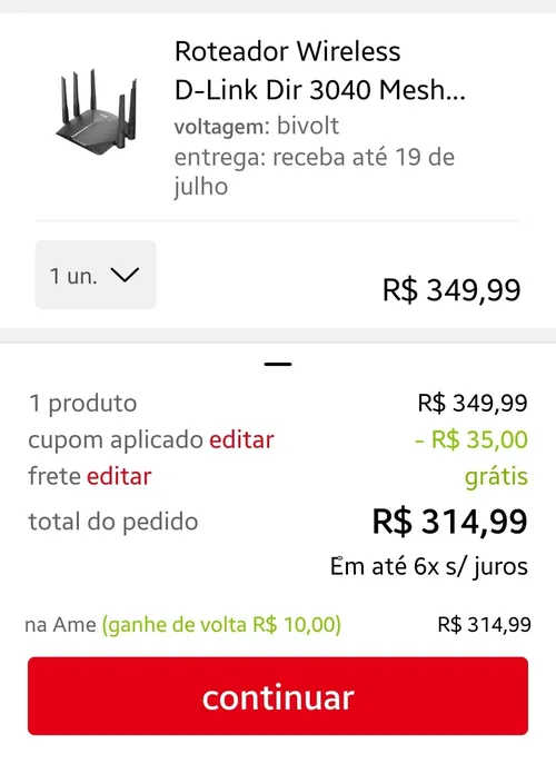 Imagem na descrição da promoção