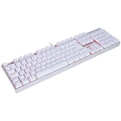 Teclado Mecânico Gamer Redragon Mitra Single Color Branco Switch Vermelho