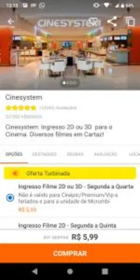 Cinesystem - Cinema a R$ 6