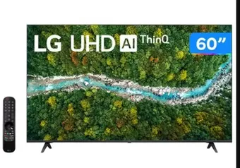 Smart TV 60” Ultra HD 4K LED LG 60UP7750 - 60Hz Wi-Fi e Bluetooth Alexa 3 HDMI 2 USB