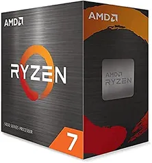 PROCESSADOR AMD RYZEN 7 5700X 3.4GH z (TURBO 4.6GHz) 32MB CACHE AM4 100-100000926WOF, Cerâmica cinza