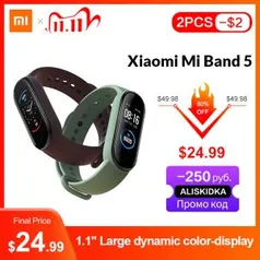 2 Xiaomi Mi Band5 versão chinesa | R$244