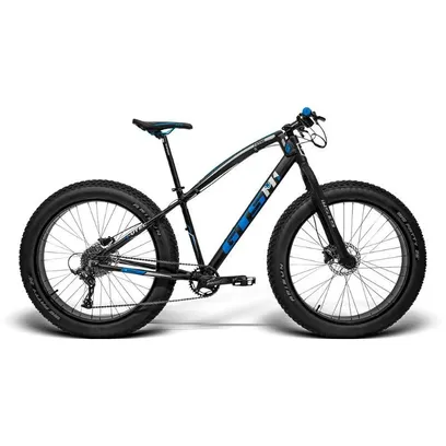 Foto do produto Bicicleta 26 Gts M1 Fat Bike Freio Hidráulico 9v I-vtec Fat Trail - 17 - Preto Fosco / Azul