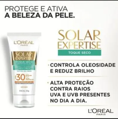 Protetor Solar L'oréal Expertise Facial Toque Seco Fps30 50g | R$24