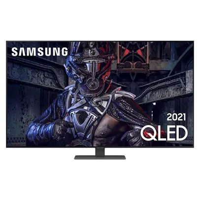 Smart TV Samsung 50 Polegadas 4K QLED, HDMI, USB, Modo Game, Processador IA, Pontos Quânticos, Alexa Google Assistente - QN50Q80AAGXZD