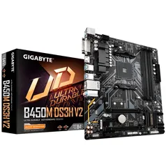 Placa Mãe Gigabyte B450M DS3H V2, AMD B450, mATX, DDR4, (rev. 1.0)