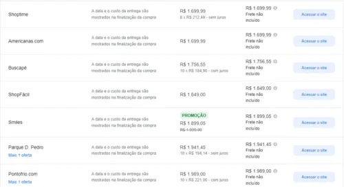 Imagem na descrição da promoção