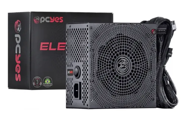 Fonte PCYES Electro V2, 550W, 80 Plus Bronze, PFC ATIVO, ELECV2PTO550W