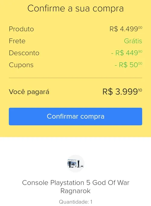 Imagem na descrição da promoção