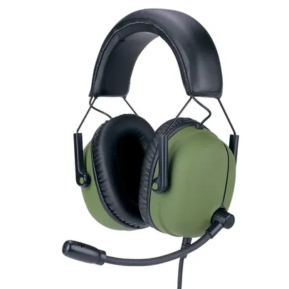 Headset Gamer Husky Tactical, Olive Green, USB, Som Surrond 7.1 com placa de som, Drivers 2x 30mm + 2x 40mm - HS-TTC-OG