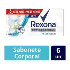 (L3P2) Sabonete rexona antibacterial fresh 84g 6un | R$ 7,27