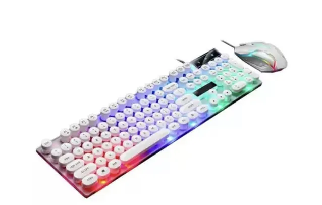 Teclado e Mouse Gamer GTX300 LED - Branco