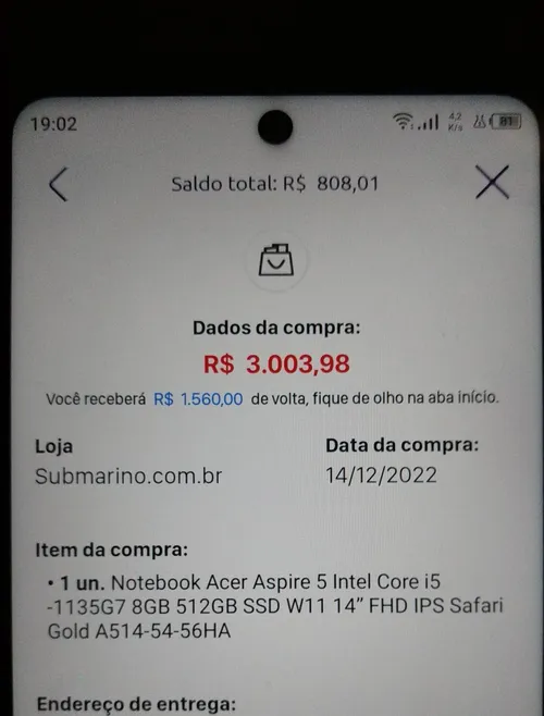 Imagem na descrição da promoção