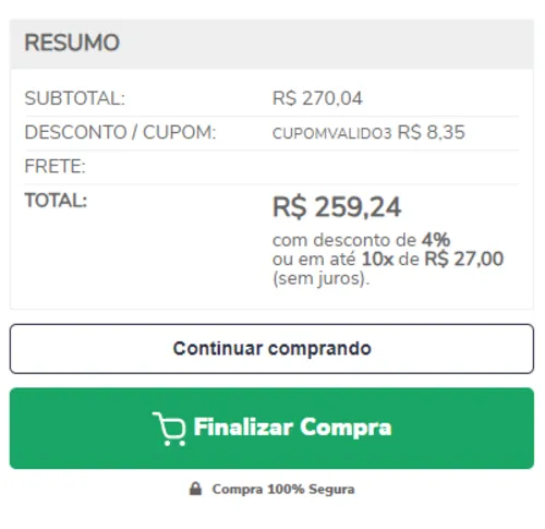 Imagem na descrição da promoção