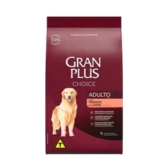 Ração GranPlus Choice Frango e Carne Cães Adultos 10,1kg