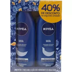 [Appl] Hidratante Nivea Milk 2 Unidades 400ml Cada