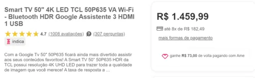 Imagem na descrição da promoção