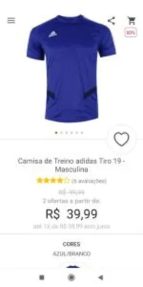 Camisa de Treino adidas Tiro 19 - Masculina | R$32