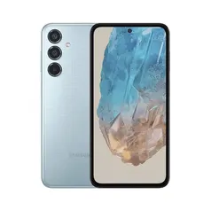 Celular Samsung Galaxy M35 5G ,256GB, 8GB RAM, Câmera Tripla até 50MP, Selfie 50MP, Tela Super AMOLED + 6.6 120Hz - Azul Claro