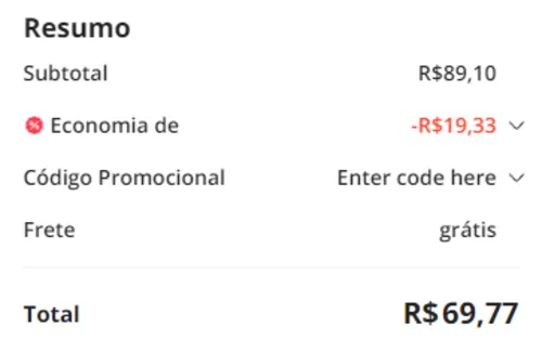 Imagem na descrição da promoção