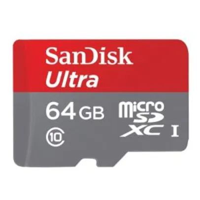 Cartão de memória - 64gb Classe 10 - SanDisk -  R$62
