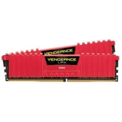 Memória Corsair Vengeance LPX 32GB (2x16GB) 3200Mhz DDR4 C16 Red - R$1027