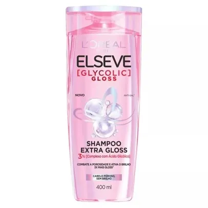 Shampoo Extra Gloss Anti-Sal L'oréal Paris Elseve Glycolic Gloss Frasco 400ml