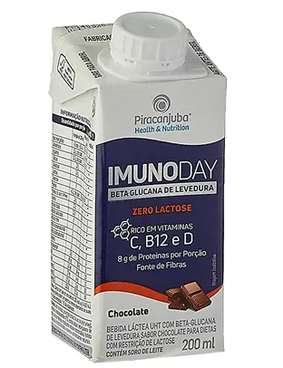 Bebida Láctea Piracanjuba Imunoday Sabor Chocolate Zero Lactose 200ml ( Min 10 + recorrência) | R$1,30