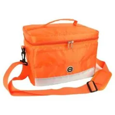 Bolsa Térmica 13.5L COL-02em Poliéster, Super Leve e Dobrável, Alça regulável na cor Laranja- SP Express - R$15