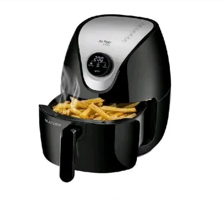 Fritadeira elétrica Air Fryer Gourmet 4 litros, 1500W, 220V, Preta, com seletor giratorio, CE169   MULTILASER - Fritadeira Elétrica e Acessórios - Mag