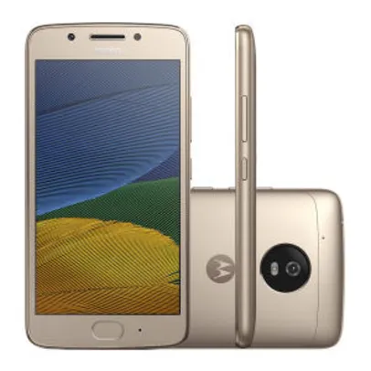 Smartphone Motorola Moto G5 XT1672 32GB Dourado Tela 5" Câmera 13MP Android 7.0 - R$688