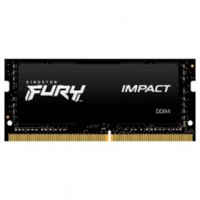 Memória Para Notebook Kingston Fury Impact, 16GB, 2666MHz, DDR4, CL15, Black, KF426S15IB1/16