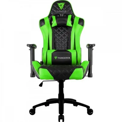 Cadeira Gamer Profissional TGC12 Preta/Verde THUNDERX3 | R$1329