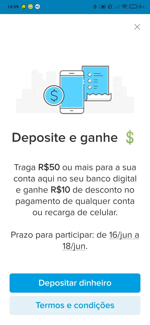 Imagem na descrição da promoção