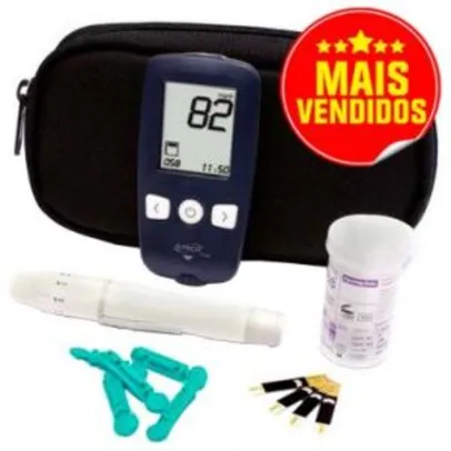 Kit Medidor de Glicose G-Tech FREE1, Memória para 500 resultados, Aviso Hipoglicêmico, Alarme de medição - R$40