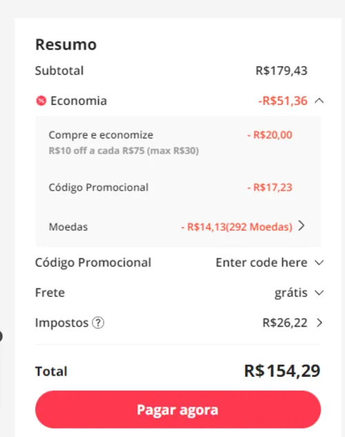 Imagem na descrição da promoção