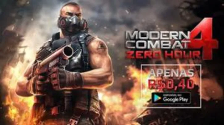 Clássico FPS Modern Combat 4: Zero Hour  por R$ 0,4
